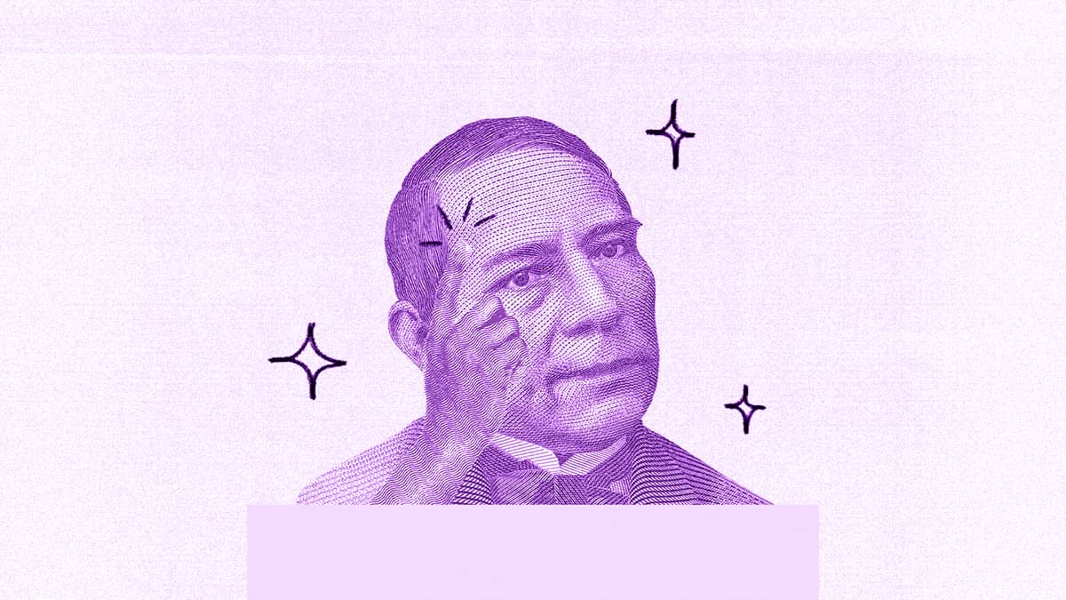 Ilustración de Benito Juárez a modo de meme para hablar de la educación financiera para mexicanos