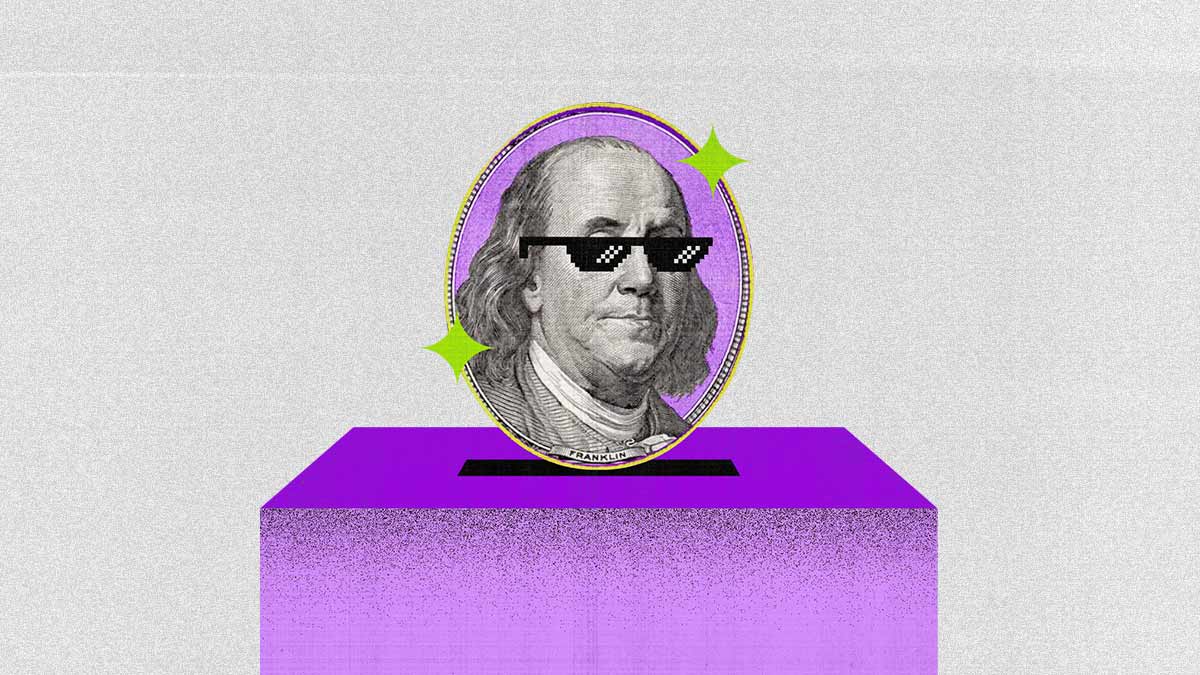 ilustración del rostro de Benjamin Franklin para hablar de ahorrar en dólares