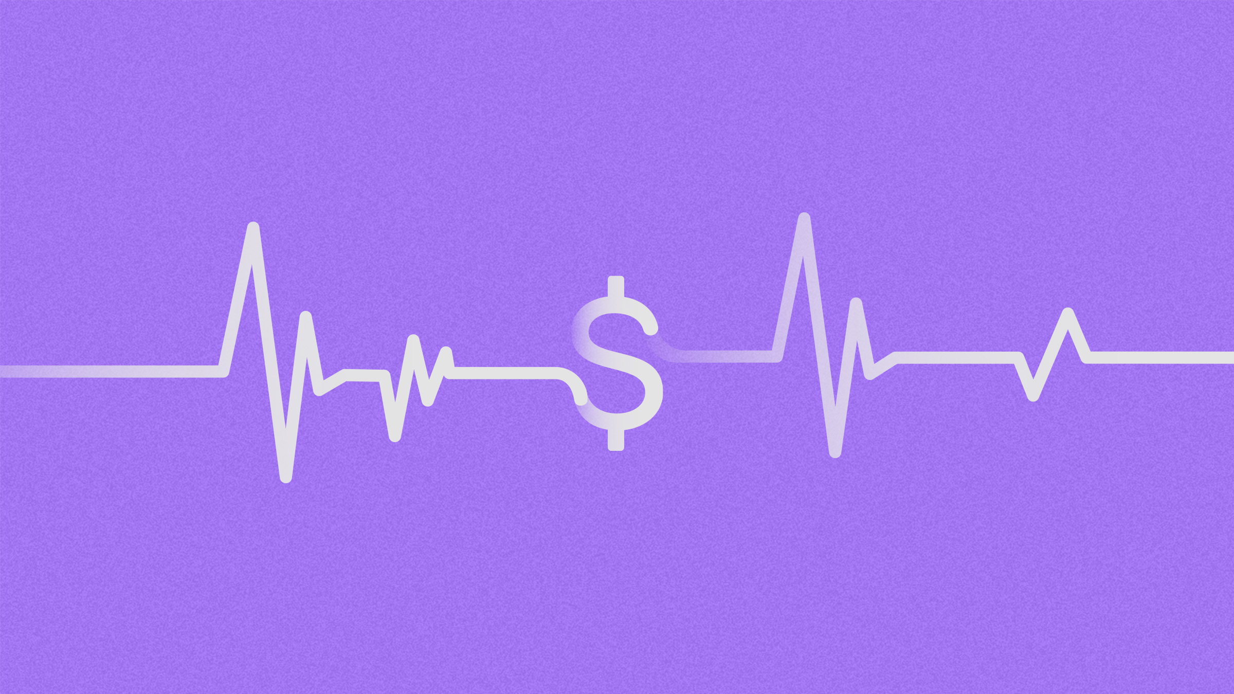 Raya de la vida en un monitor dibuja un símbolo de pesos sobre un fondo color morado recordando la importancias de los gastos médicos en una economía personal