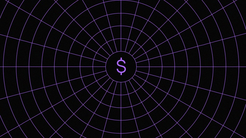 Header_starwars Un símbolo de pesos en el centro de una red color morada en el universo simboliza el impacto psicológico de las deudas