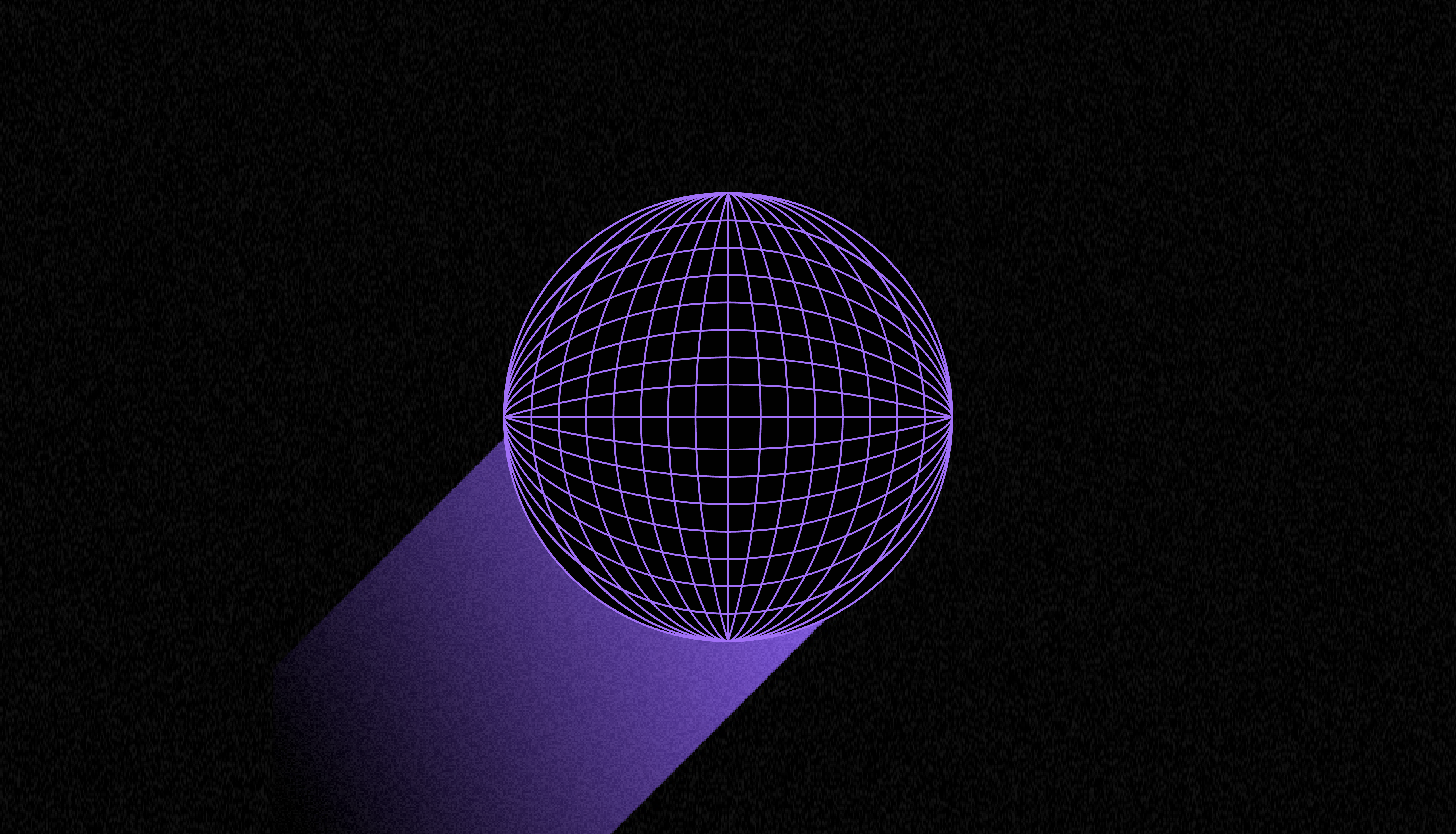 Una esfera hecha de vertices entramados de color morado anuncia la compra de Hyperplane por Nubank