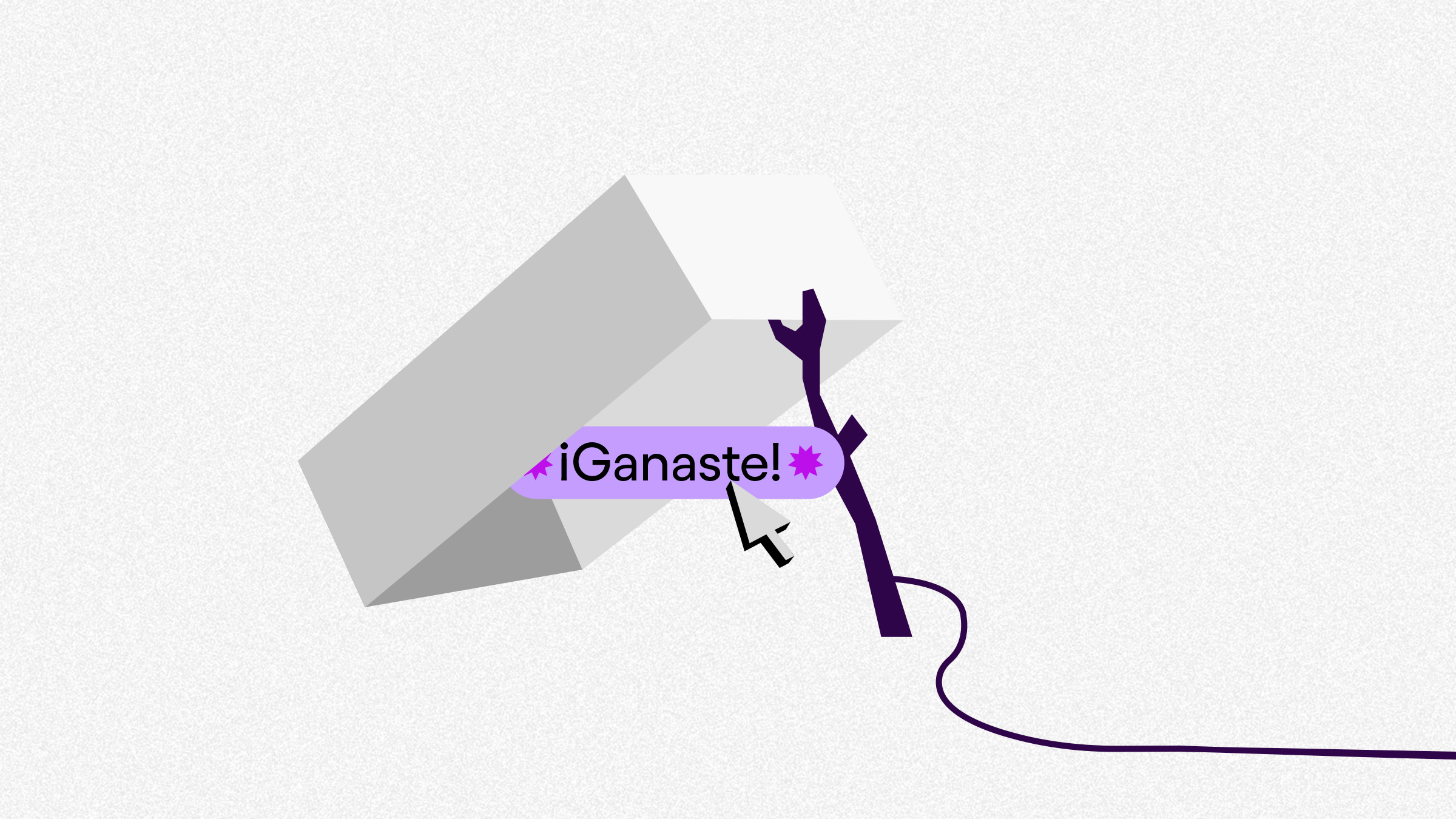 Una trampa conformada por una caja color blanco y una vara advierten del peligro de seguridad del malvertising