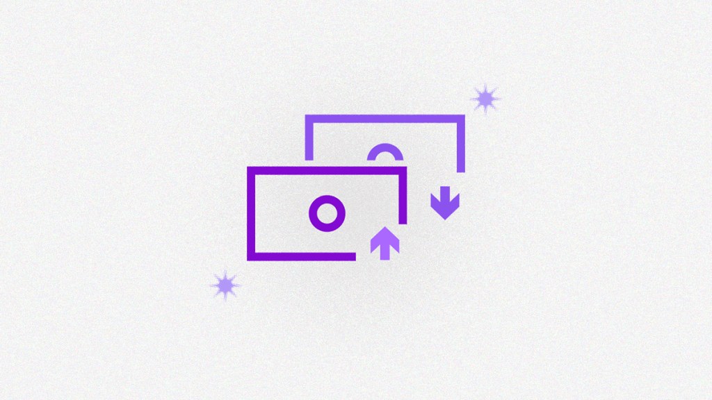 dos pantallas simuladas y delineadas en color morado con un círculo en medio avisan cómo administrar gastos en la app nu